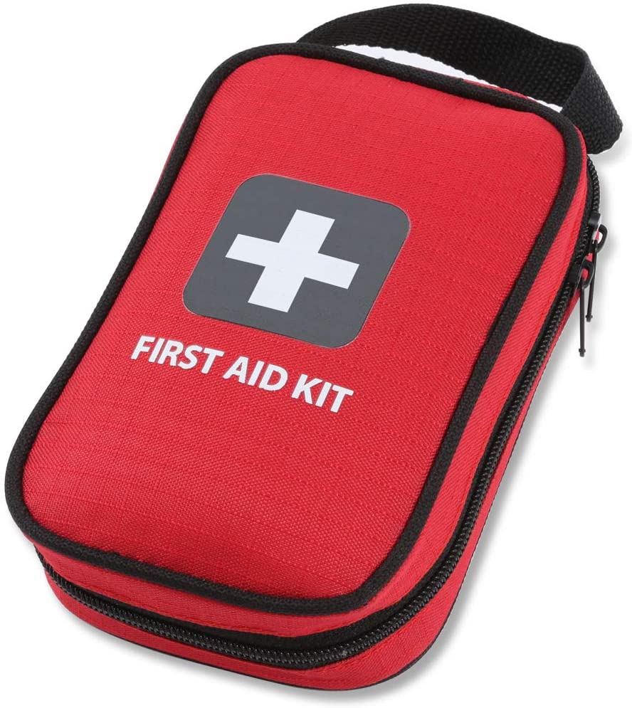 Red first aid kit - more secure in dealing with accidents