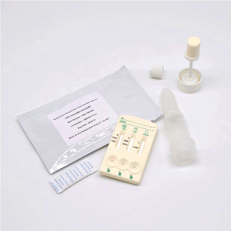 Rapid One Step Saliva Multi Drug Test 5 In 1 Drugtest Panel